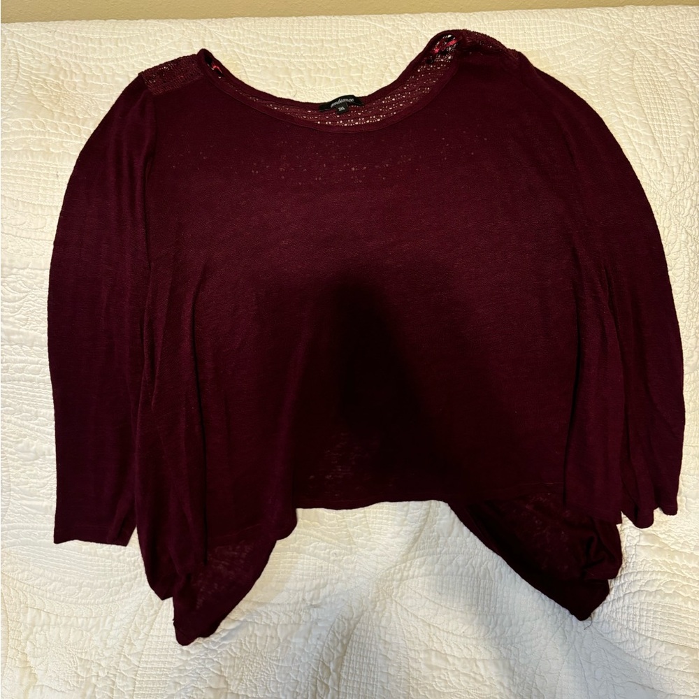 Maroon split back top - Picture 3 of 3